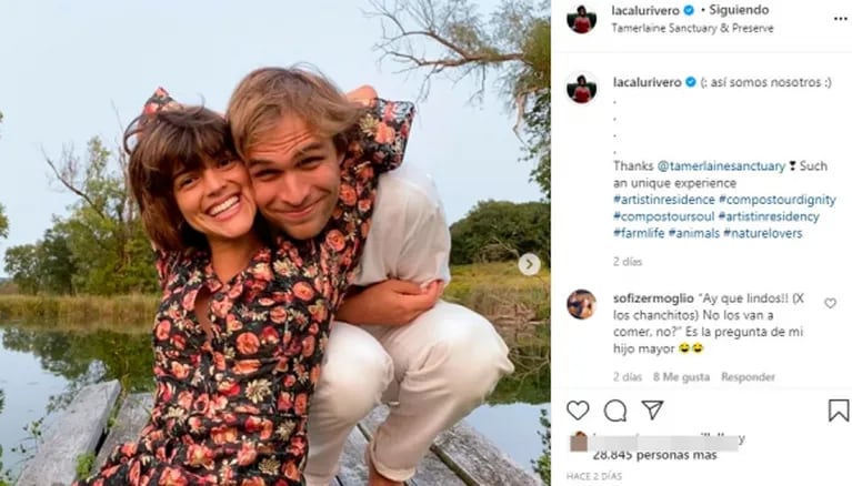 Calu Rivero oficializó a su nuevo novio ¡y le mandó un cariñoso mensaje a su ex!: "Joaquincin de nuestro corazón sacó un temón"