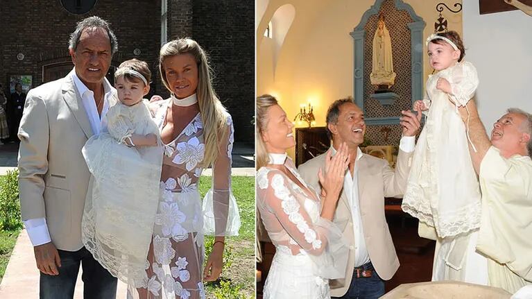 Las fotos del bautismo de Francesa, la hija de Daniel Scioli y Gisela Berger: el particular look de la modelo