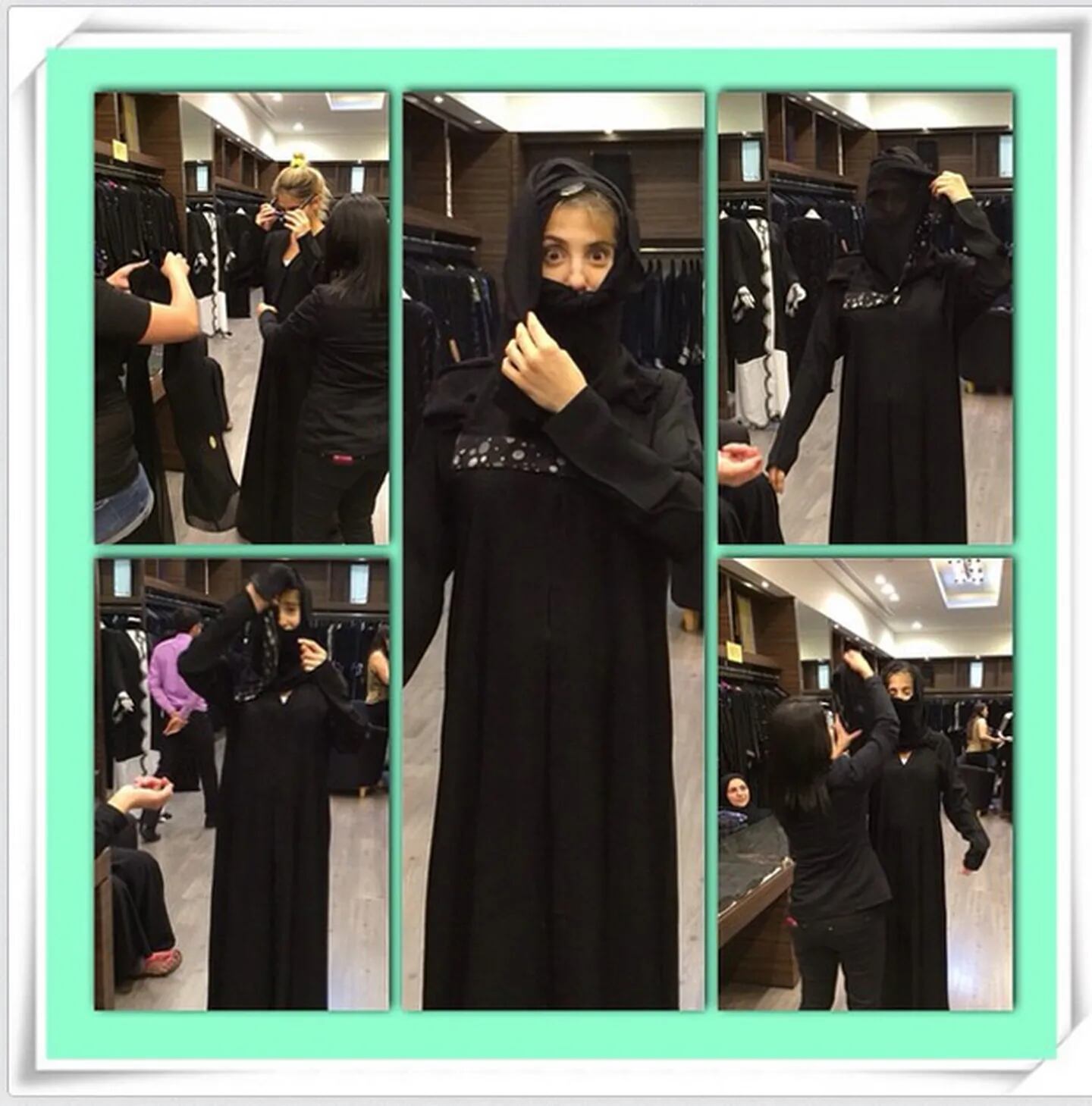 Cinthia Fernández se probó una burka en Dubai. (Foto: Instagram.com/cinthia_fernandez_)