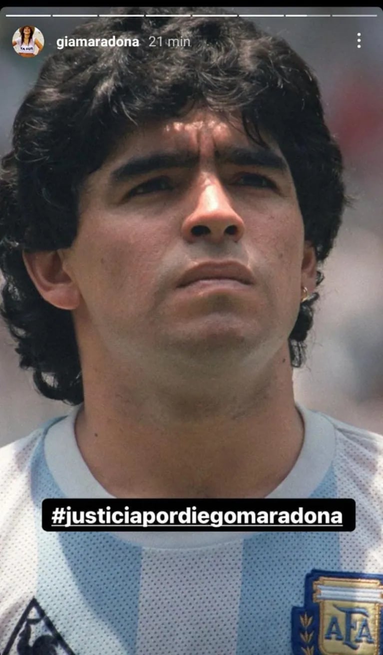Conmovedor posteo de Gianinna a un año de la muerte de Diego Maradona: "Conmigo siempre"