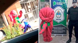 Un hombre disfrazado de Barney fue detenido durante la cuarentena
