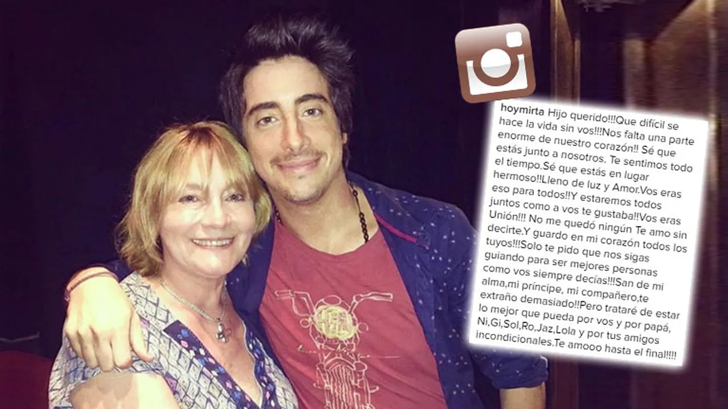 Desgarrador mensaje de la mamá de Santiago Vázquez, a un mes de su muerte. (Foto: Instagram)