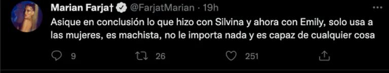 Marian Farjat apuntó contra Martín Salwe al contar un episodio que vivió con él en un auto: "No me dejaba bajar"