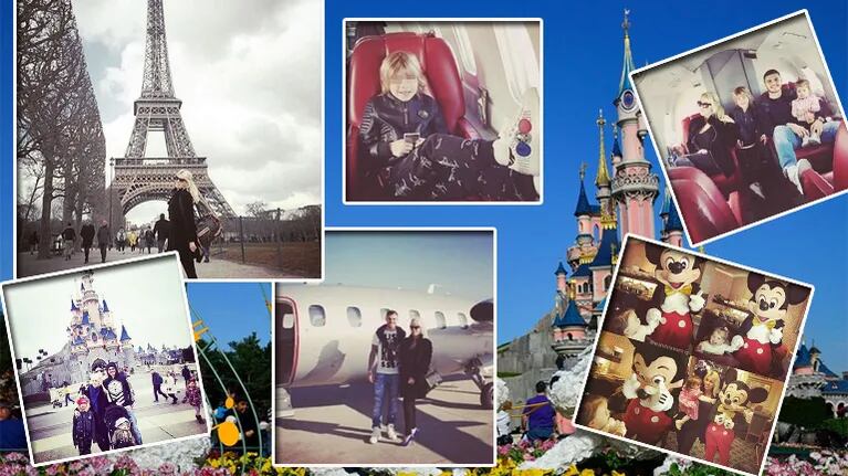 El viaje súper top ¡en avión privado! de Wanda Nara con dos de sus hijos y Mauro Icardi a Disneyland París