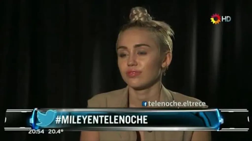 Miley Cyrus habló de todo con Telenoche: el video