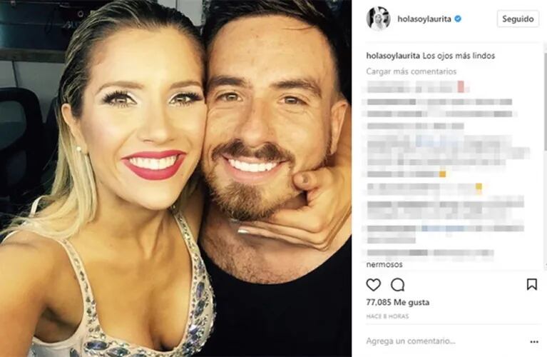 Laurita Fernández publicó una postal romántica junto a Fede Bal, ¡con piropo incluido!: "Los ojos más lindos"