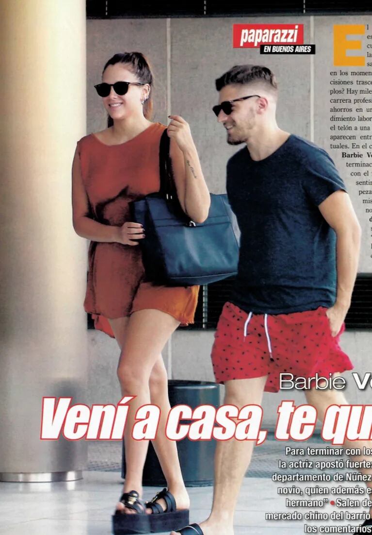 Barbie Vélez y Lucas Rodríguez, amor bajo el mismo techo... ¡y caminata por el barrio!
