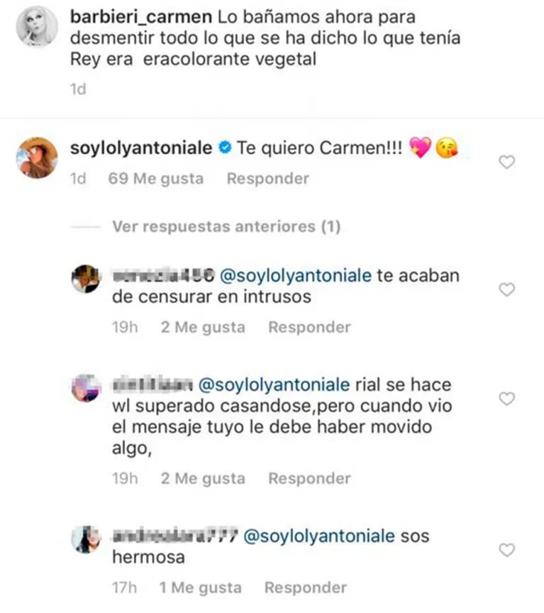 La reacción de Jorge Rial al ver un comentario en redes de Loly Antoniale durante el vivo de Intrusos