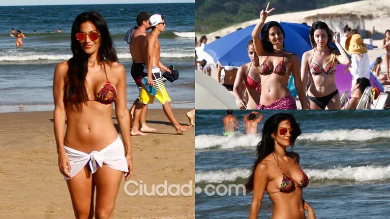 Silvina Escudero, divina en las playas de Punta del Este (Fotos: MSnews). 
