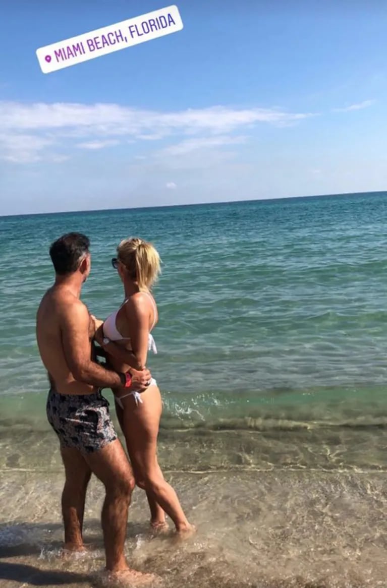 Las vacaciones de Yanina y Diego Latorre en Miami: lomazo y amor en el mar