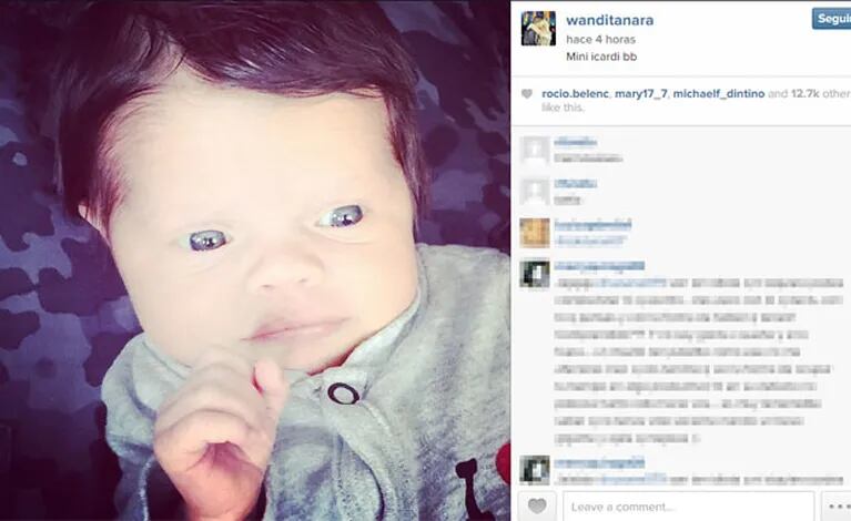 Francesca, idéntica a su famoso papá, Mauro Icardi (Fotos: Instagram). 