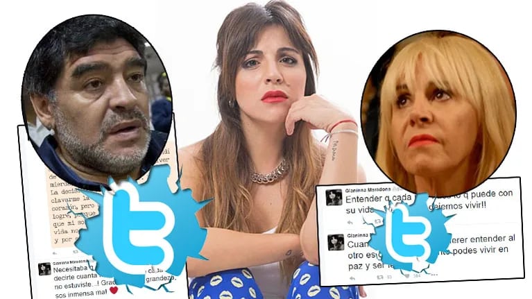 Gianinna y un duro descargo tras los fuertes dichos de Maradona sobre Villafañe (Foto: web y Twitter)