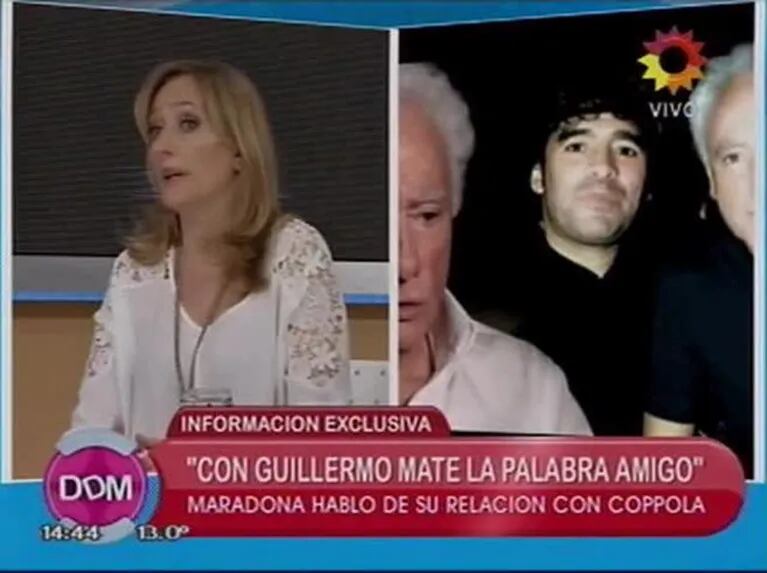 Maradona habló de su abrazo con Coppola: "No hubo ninguna reconciliación"