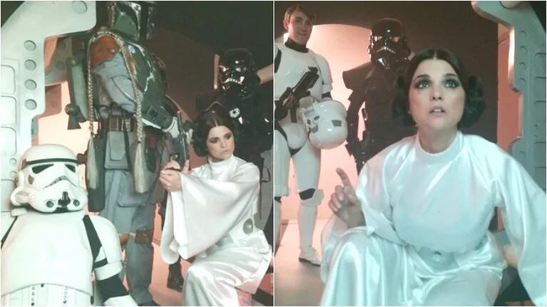 Araceli González se puso en la piel de la princesa Leia (Fotos: Instagram)